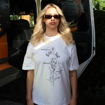 "Divine Feminine" Short Sleeve Oversized, Heavyweight T-shirt