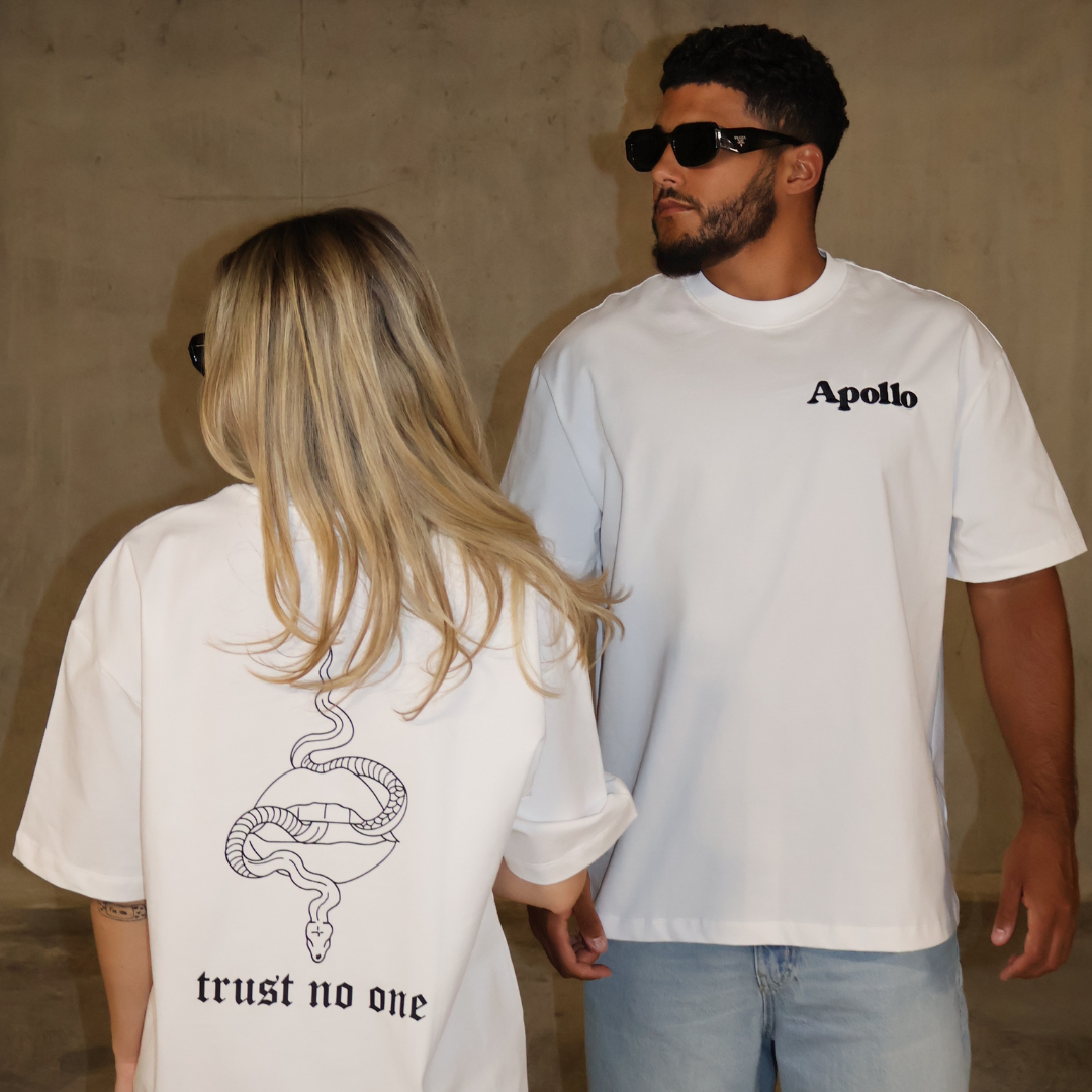 "Trust No One" Unisex Short Sleeve Oversized Heavyweight T-shirt