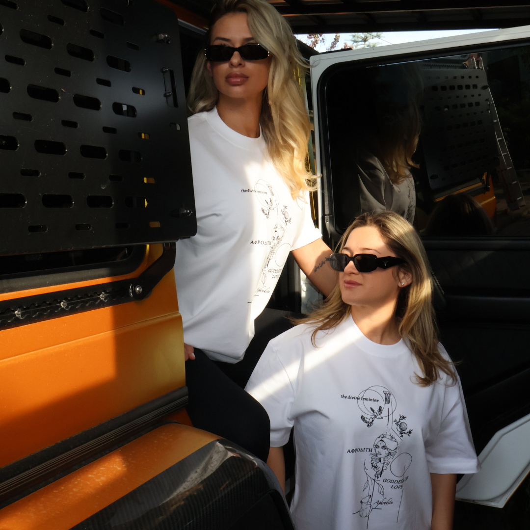 "Divine Feminine" Short Sleeve Oversized, Heavyweight T-shirt