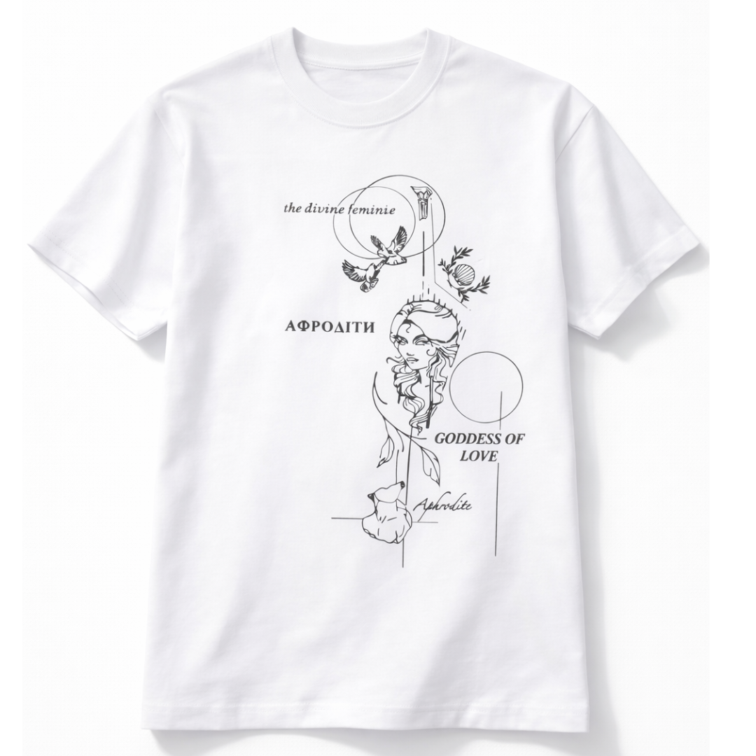 "Divine Feminine" Short Sleeve Oversized, Heavyweight T-shirt