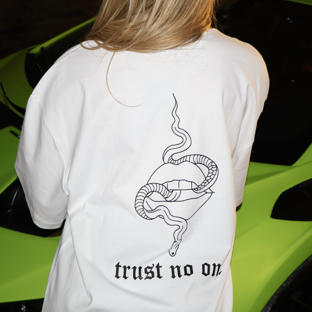 "Trust No One" Unisex Short Sleeve Oversized Heavyweight T-shirt